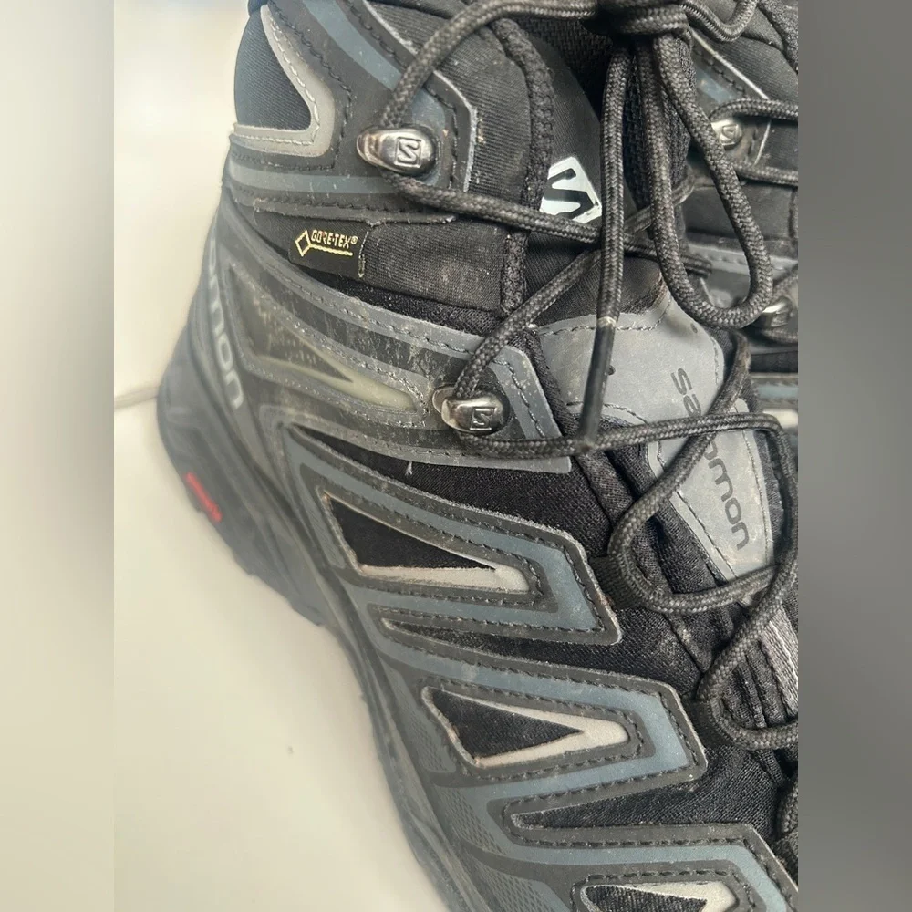 Salomon X Ultra 3 Mid GTX Mens Boots Size 10.5 Black Lace Up 398674 Hiking Shoes